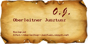Oberleitner Jusztusz névjegykártya